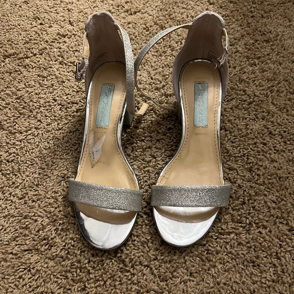 Silver Betsy Johnson Heels